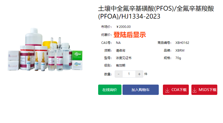 土壤中全氟辛基磺酸(PFOS)/全氟辛基羧酸(PFOA)/直鏈HJ1334-2023